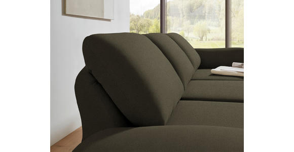ECKSOFA  in Flachgewebe Dunkelgrün  255-365/175-224 cm  - Dunkelgrün/Schwarz, Design, Textil/Metall (255-365/175-224cm) - Dieter Knoll