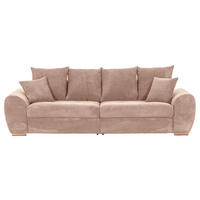 BIGSOFA in Cord Altrosa  - Eichefarben/Altrosa, KONVENTIONELL, Holz/Textil (270/72/109cm) - Carryhome