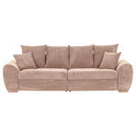 BIGSOFA in Cord Altrosa  - Eichefarben/Altrosa, KONVENTIONELL, Holz/Textil (270/72/109cm) - Carryhome