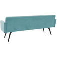 SITZBANK 216/86/68 cm Cord Petrol Metall  - Petrol/Schwarz, Design, Textil/Metall (216/86/68cm) - Dieter Knoll