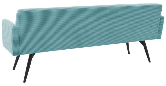 SITZBANK 216/86/68 cm Cord Petrol Metall - Petrol/Schwarz, Design, Textil/Metall (216/86/68cm) - Dieter Knoll