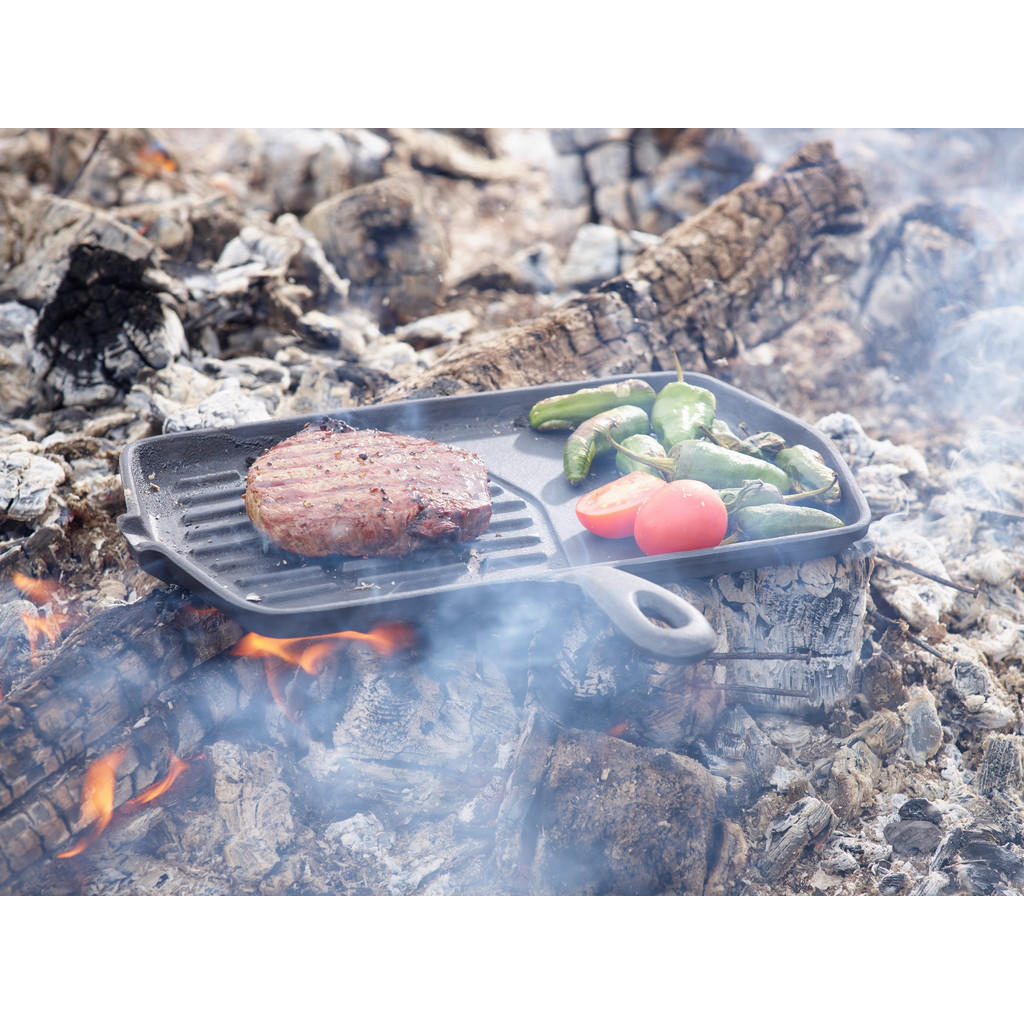 Thumbnail - Echtwerk Grillpfanne, Schwarz, Metall, rechteckig, 30.5x2x34 cm, backofengeeignet, Kochen, Pfannen, Grillpfannen