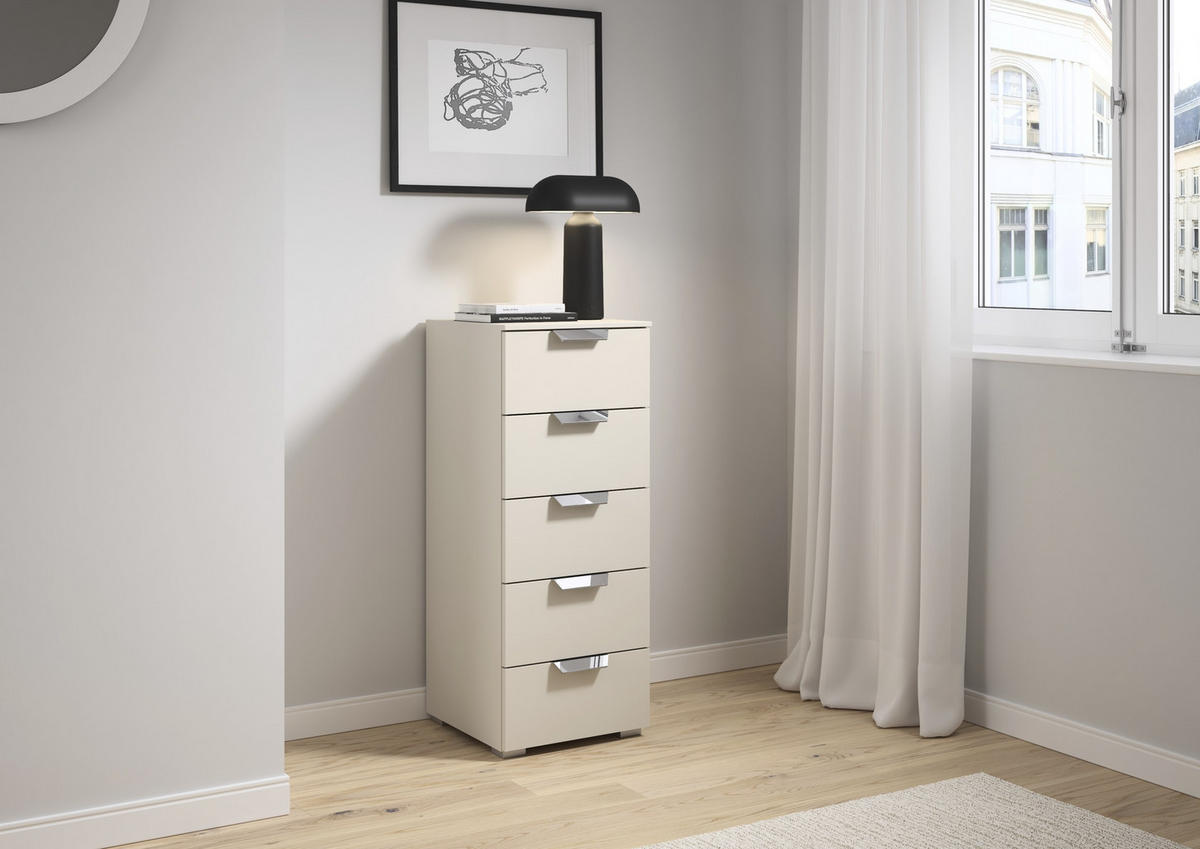 KOMMODE  in 40/100/35 cm  - Chromfarben/Champagner, Design, Holzwerkstoff/Metall (40/100/42cm) - Xora