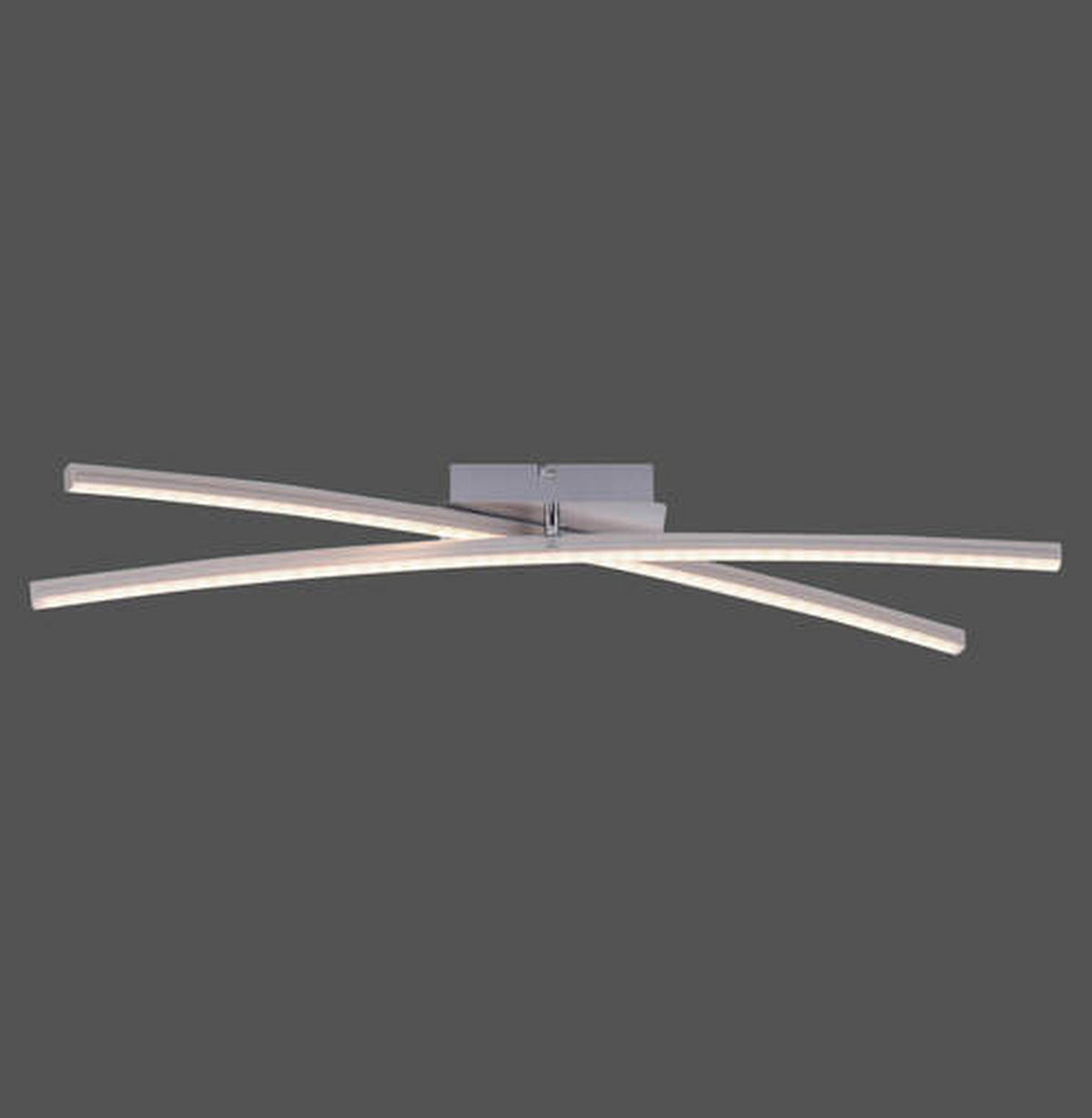 LED-DECKENLEUCHTE 80,5/80,5/11 cm   - Silberfarben, Design, Kunststoff/Metall (80,5/80,5/11cm)