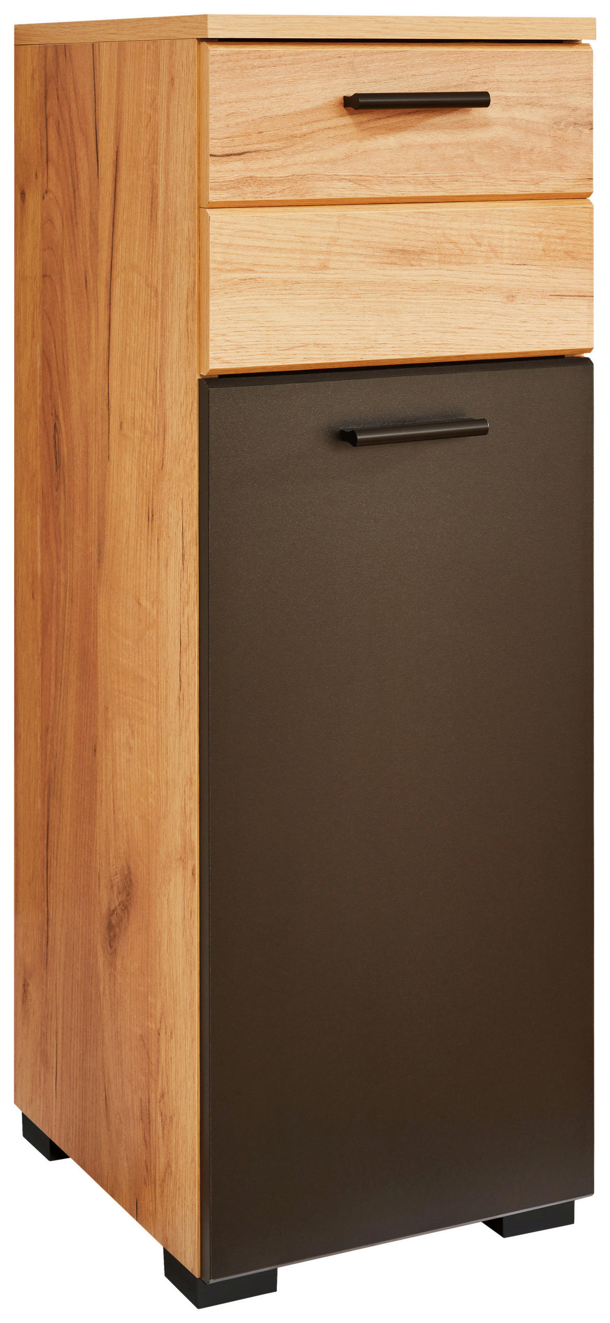 UNTERSCHRANK  - Schwarz/Eiche Artisan, Modern, Holzwerkstoff/Kunststoff (30/86/37cm) - MID.YOU