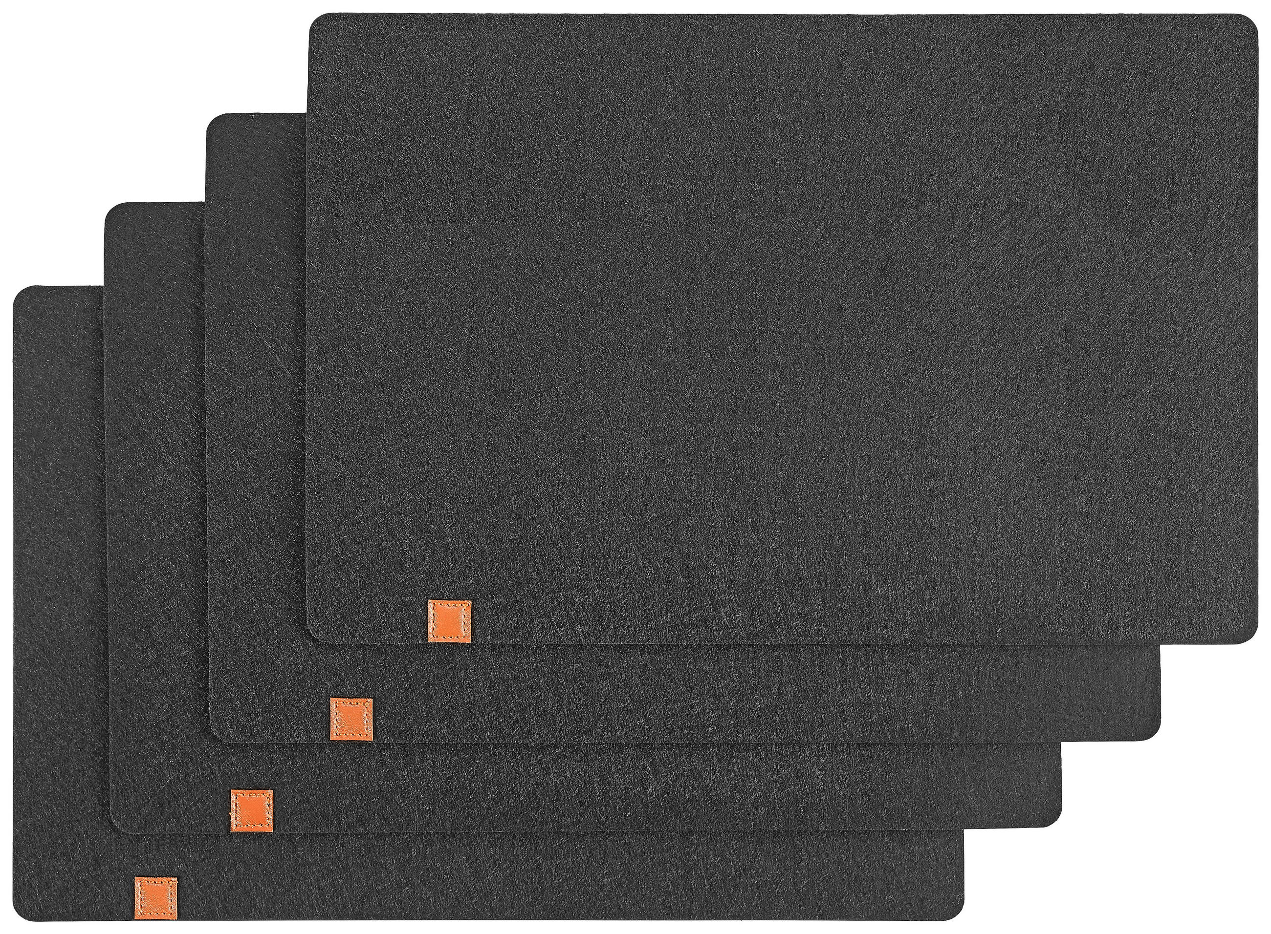 TISCHSET LIFE STYLE Textil Filz Schwarz 45/30 cm  - Schwarz, Basics, Textil (45/30cm) - Justinus