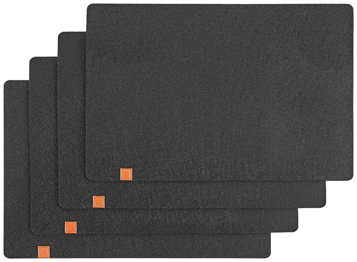 PROSTÍRÁNÍ, 45/30 cm - černá, Basics, textil (45/30cm) - Justinus