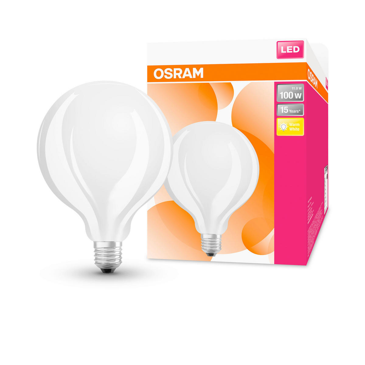 LED-LEUCHTMITTEL   E27 11 W 1521 lm  - Weiß, Basics, Glas (12,4/16,8cm) - Osram