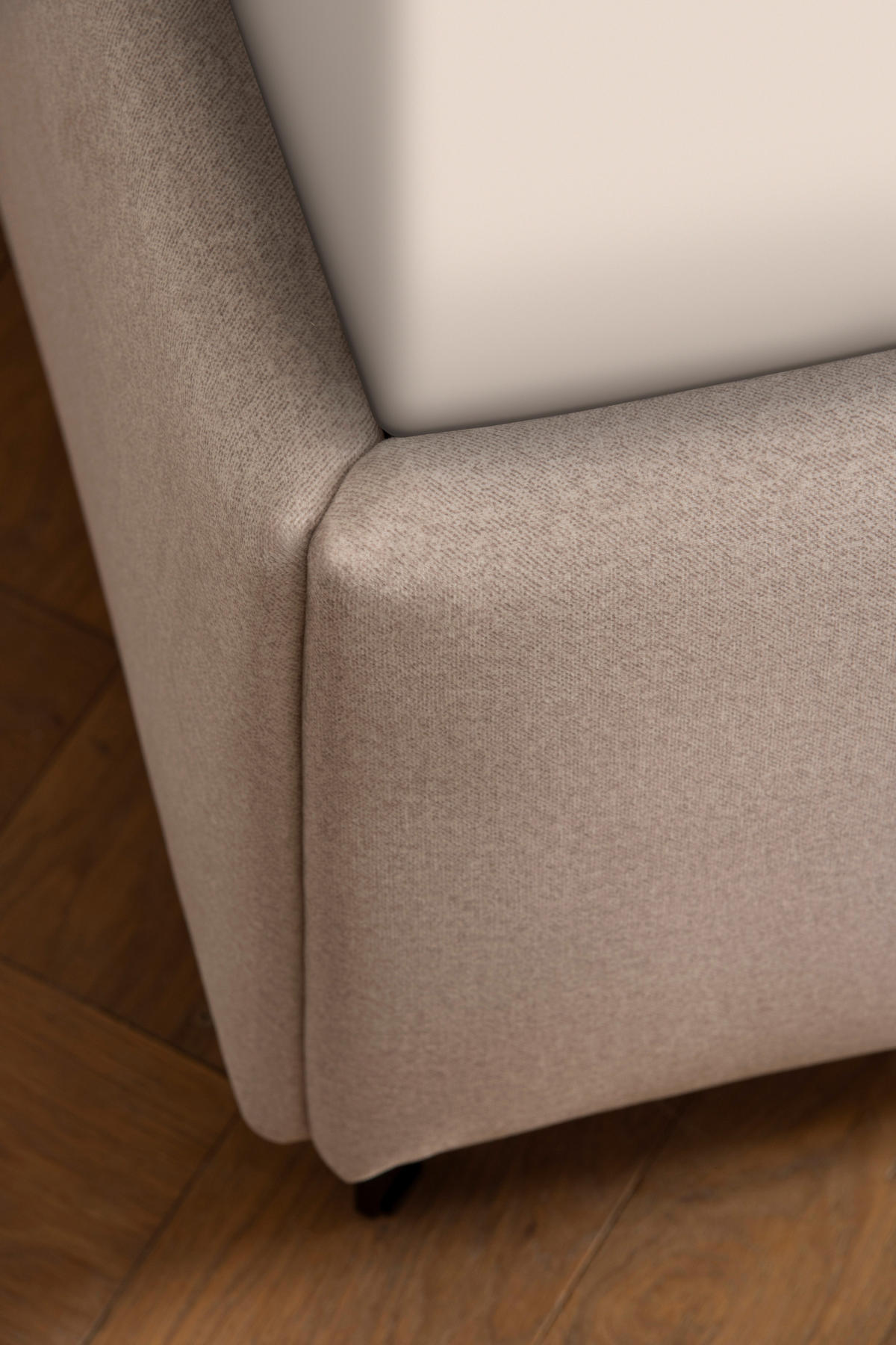 POLSTERBETT gepolstertes Kopfteil, Lattenroste Beige 200/200 cm  - Birkefarben/Beige, KONVENTIONELL, Holz/Textil (200/200cm) - Novel