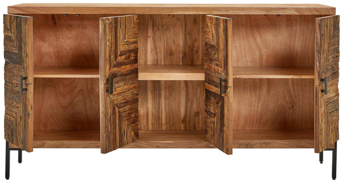 KOMMODE BREAD  in 174/93/40 cm  - Naturfarben/Akaziefarben, MODERN, Holz/Metall (174/93/40cm) - MID.YOU