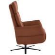RELAXSESSEL in Leder Cognac  - Cognac/Schwarz, Design, Leder/Metall (82/119/85cm) - Dieter Knoll