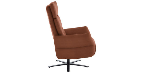 RELAXSESSEL in Leder Cognac  - Cognac/Schwarz, Design, Leder/Metall (82/119/85cm) - Dieter Knoll