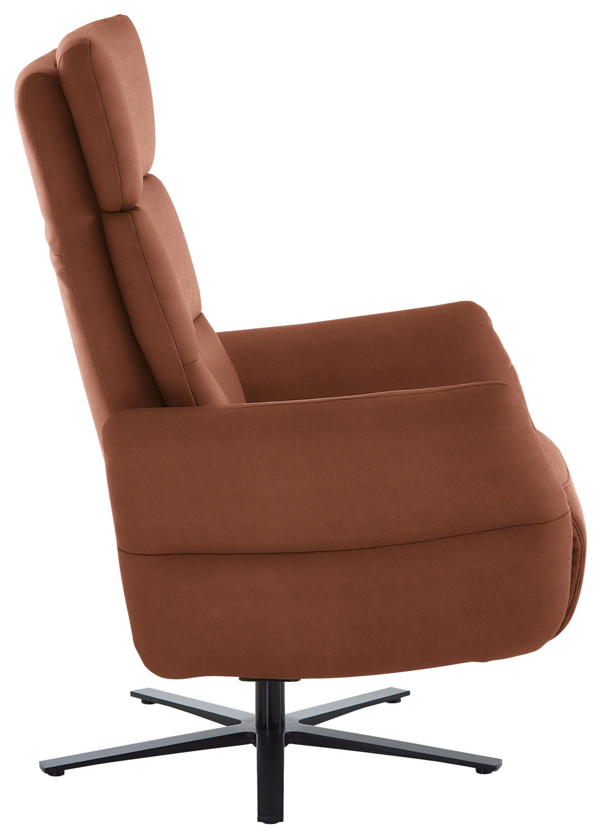 RELAXSESSEL in Leder Cognac  - Cognac/Schwarz, Design, Leder/Metall (82/119/85cm) - Dieter Knoll