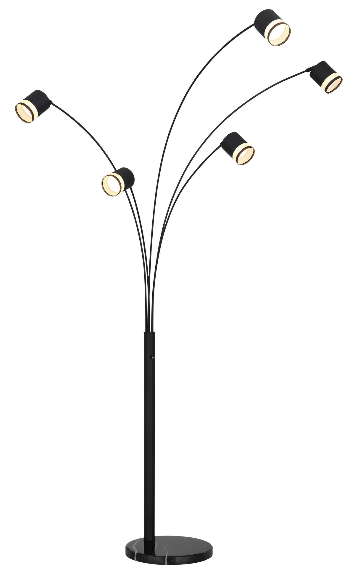 LED-STEHLEUCHTE 110/70/195 cm    - Schwarz/Weiß, Design, Kunststoff/Metall (110/70/195cm) - Globo