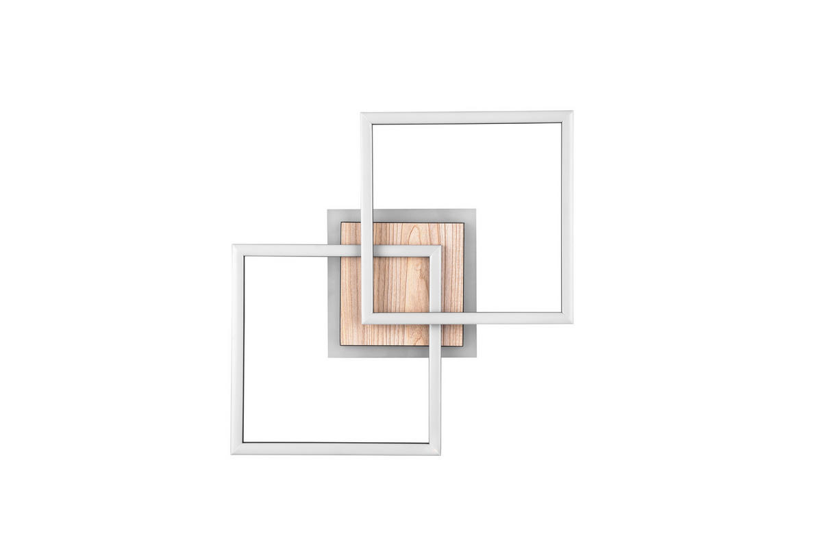 STROPNÉ LED SVIETIDLO, 57,5/35,5/8 cm - hnedá, Basics, plast (57,5/35,5/8cm)