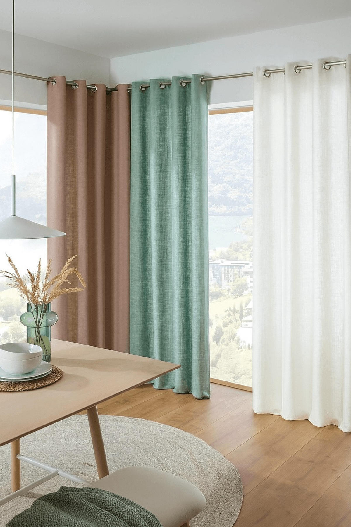 ZAVESA SA KARIKAMA bakarna  135/270 cm  - bakarna, Osnovno, tekstil (135/270cm) - Esposa