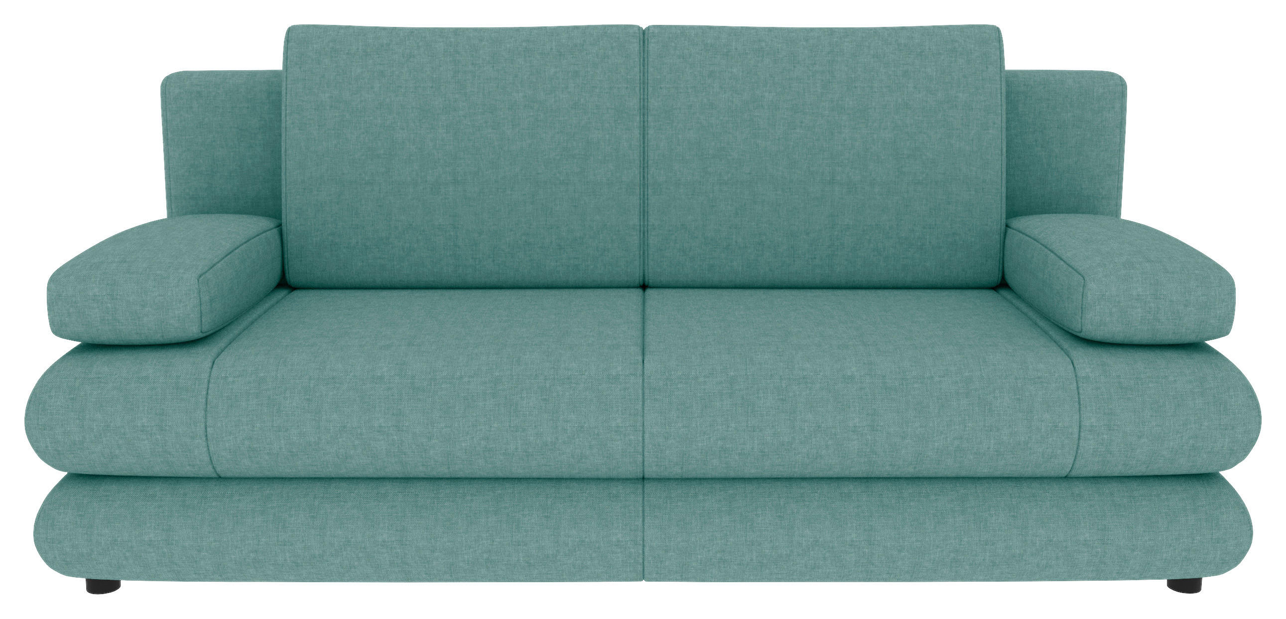 SCHLAFSOFA in Mikrofaser Mintgrün  - Schwarz/Mintgrün, KONVENTIONELL, Kunststoff/Textil (212/93/90cm) - Carryhome