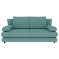 SCHLAFSOFA Mikrofaser Mintgrün  - Schwarz/Mintgrün, Konventionell, Kunststoff/Textil (212/93/90cm) - Carryhome