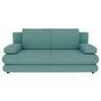 SCHLAFSOFA  in Mikrofaser Mintgrün  - Schwarz/Mintgrün, KONVENTIONELL, Kunststoff/Textil (212/93/90cm) - Carryhome