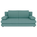 SCHLAFSOFA in Mikrofaser Mintgrün  - Schwarz/Mintgrün, KONVENTIONELL, Kunststoff/Textil (212/93/90cm) - Carryhome