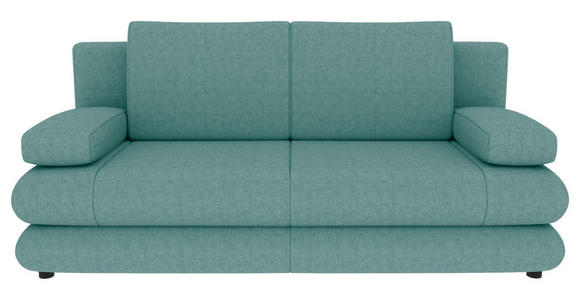 SCHLAFSOFA  in Mikrofaser Mintgrün  - Schwarz/Mintgrün, KONVENTIONELL, Kunststoff/Textil (212/93/90cm) - Carryhome