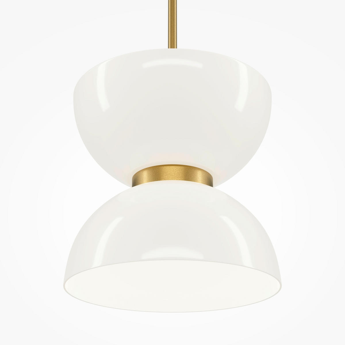 PENDELLEUCHTE 22/350 cm    - Weiss/Goldfarben, Design, Metall (22/350cm) - MAYTONI