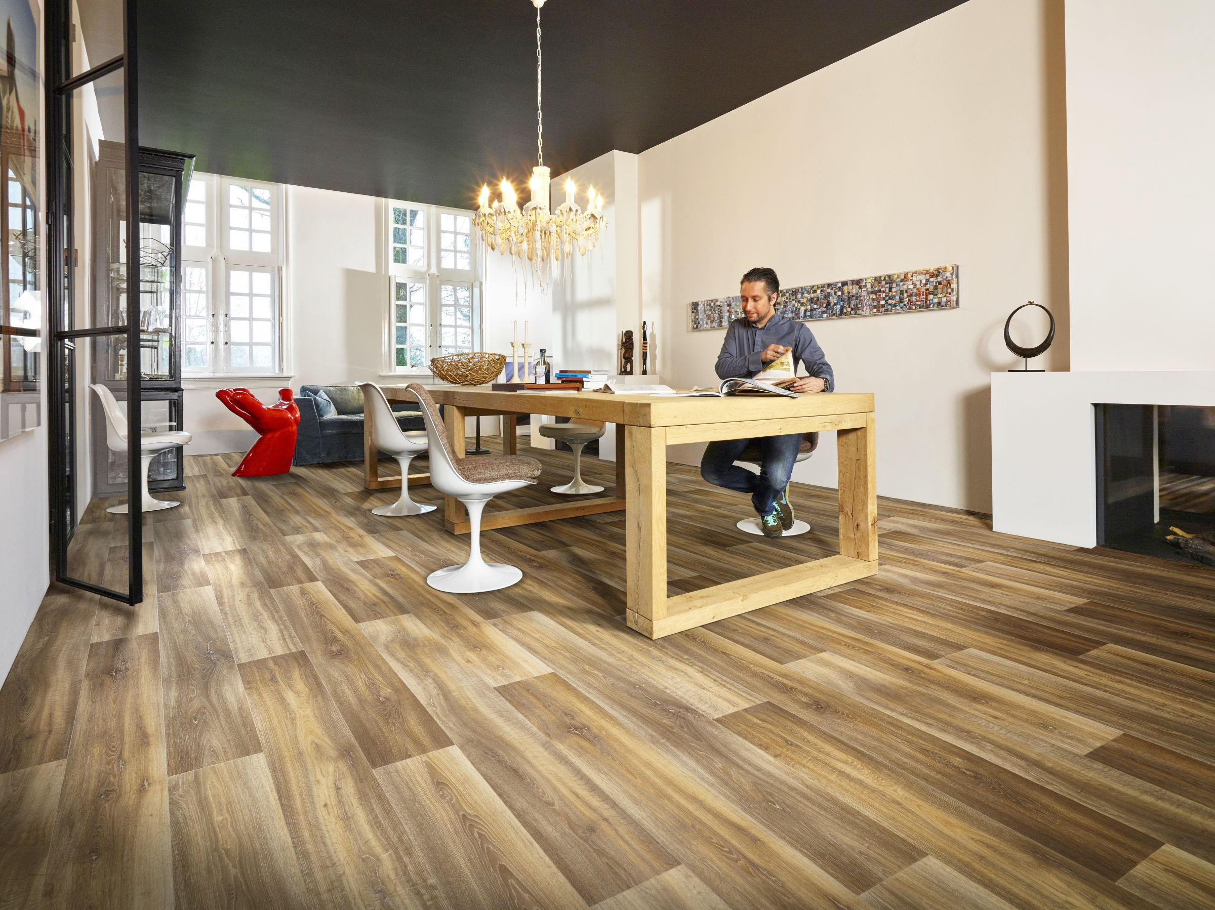PVC-BELAG per  m² - Eichefarben, KONVENTIONELL, Kunststoff (400cm) - Venda