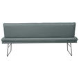 SITZBANK in Metall, Textil Schwarz, Graublau  - Graublau/Schwarz, Design, Textil/Metall (195/87/65cm) - Dieter Knoll
