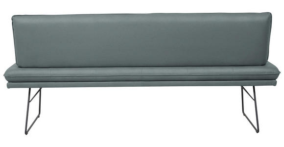 SITZBANK in Metall, Textil Schwarz, Graublau  - Graublau/Schwarz, Design, Textil/Metall (195/87/65cm) - Dieter Knoll