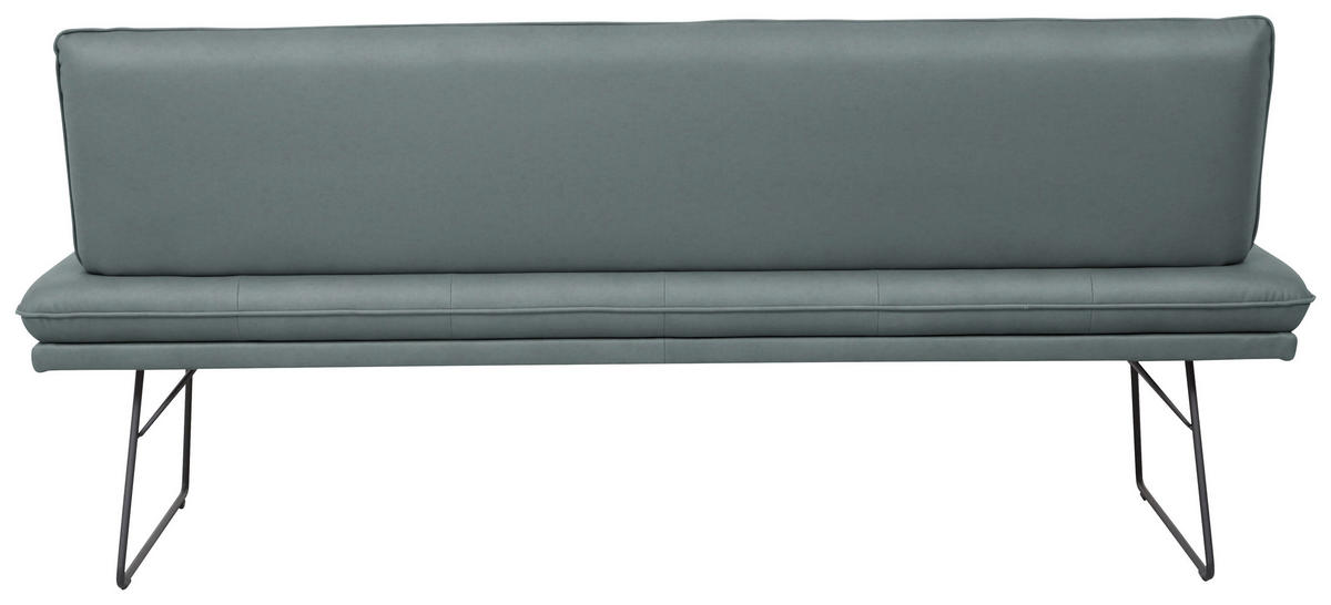 SITZBANK in Metall, Textil Schwarz, Graublau  - Graublau/Schwarz, Design, Textil/Metall (195/87/65cm) - Dieter Knoll