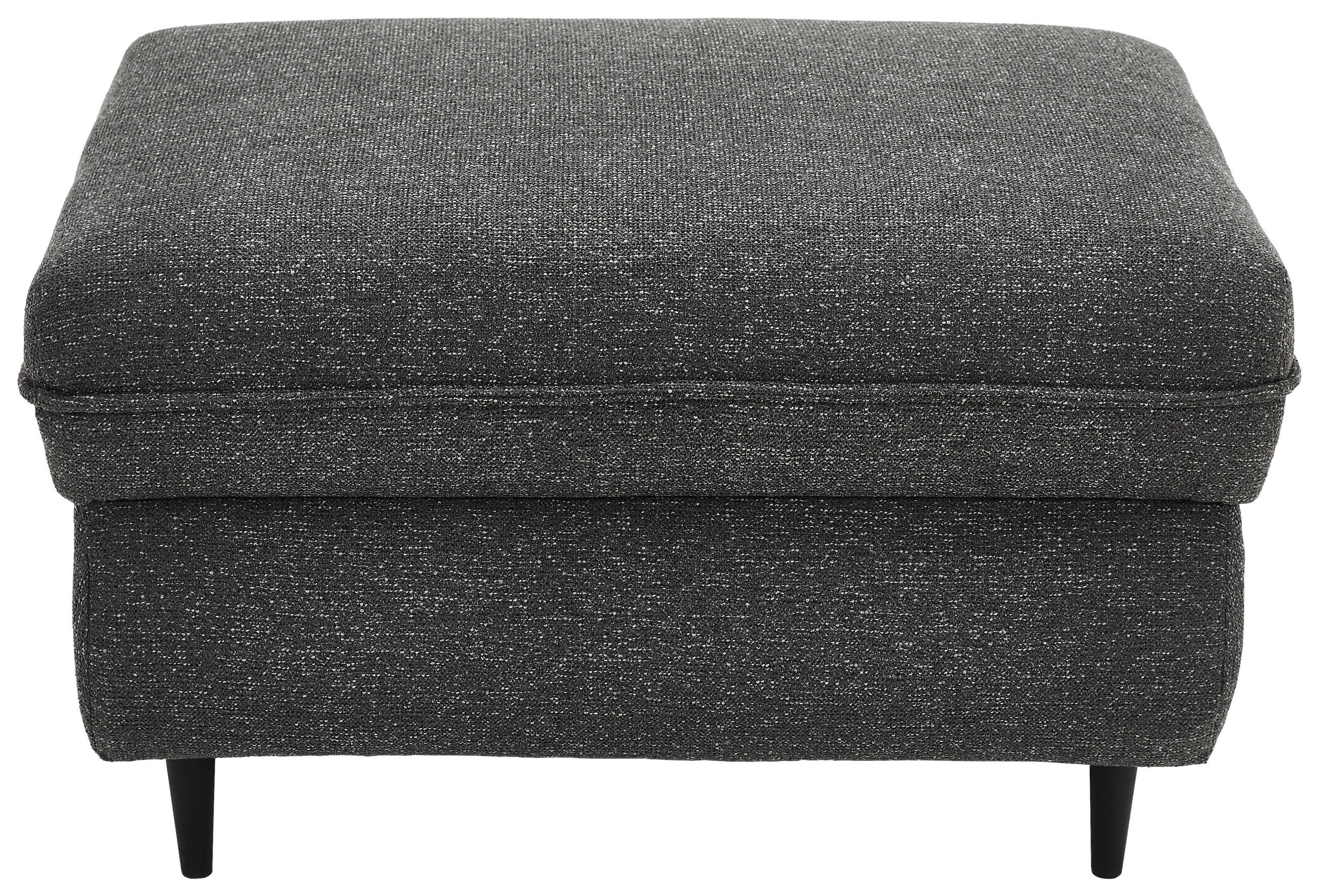 HOCKER Struktur Graphitfarben  - Schwarz/Graphitfarben, Design, Holz/Textil (80/45/60cm) - Stylife