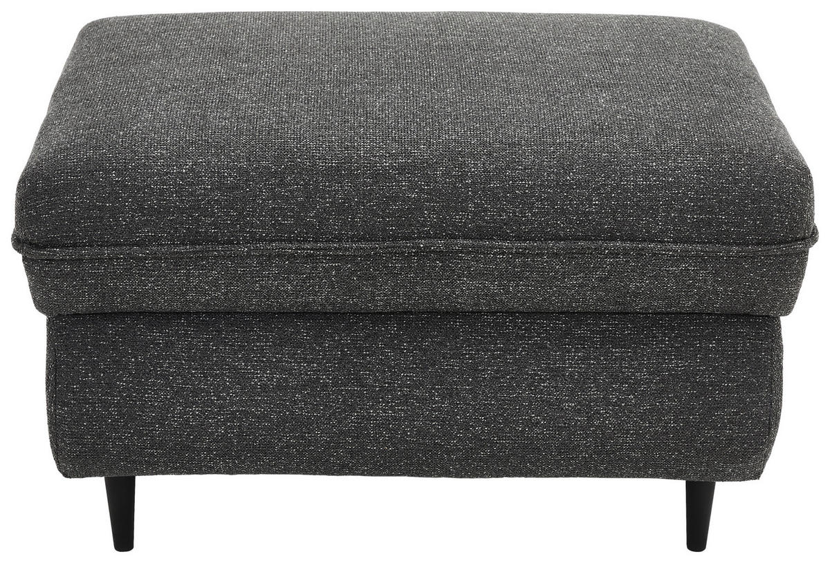 HOCKER Struktur Graphitfarben  - Schwarz/Graphitfarben, Design, Holz/Textil (80/45/60cm) - Stylife