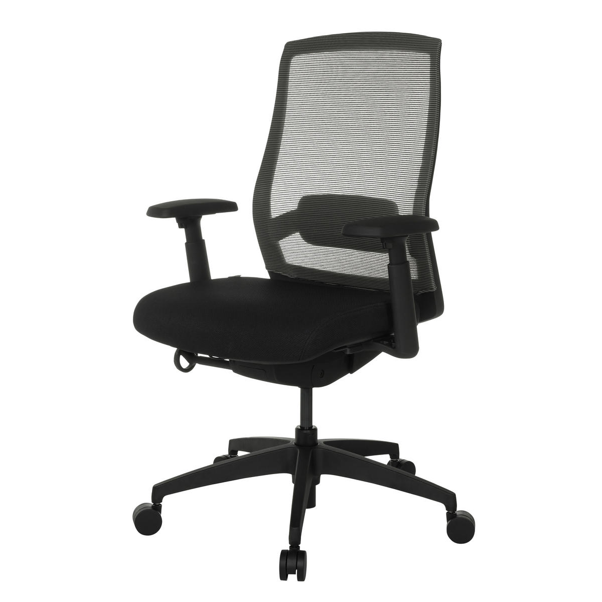 OTOČNÁ ŽIDLE, síťovina, černá - černá, Moderní, textil/plast (65/95 - 103/70cm) - MID.YOU