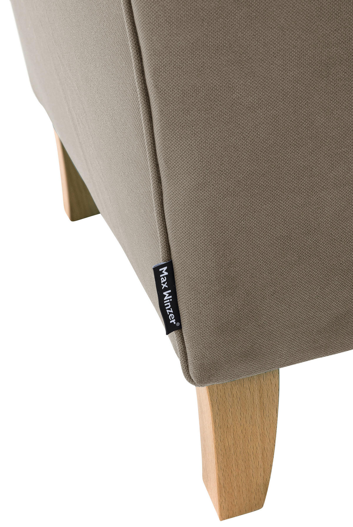 OHRENSESSEL Flachgewebe Hellbraun  - Hellbraun/Eichefarben, KONVENTIONELL, Holz/Textil (77/103/86cm) - Max Winzer