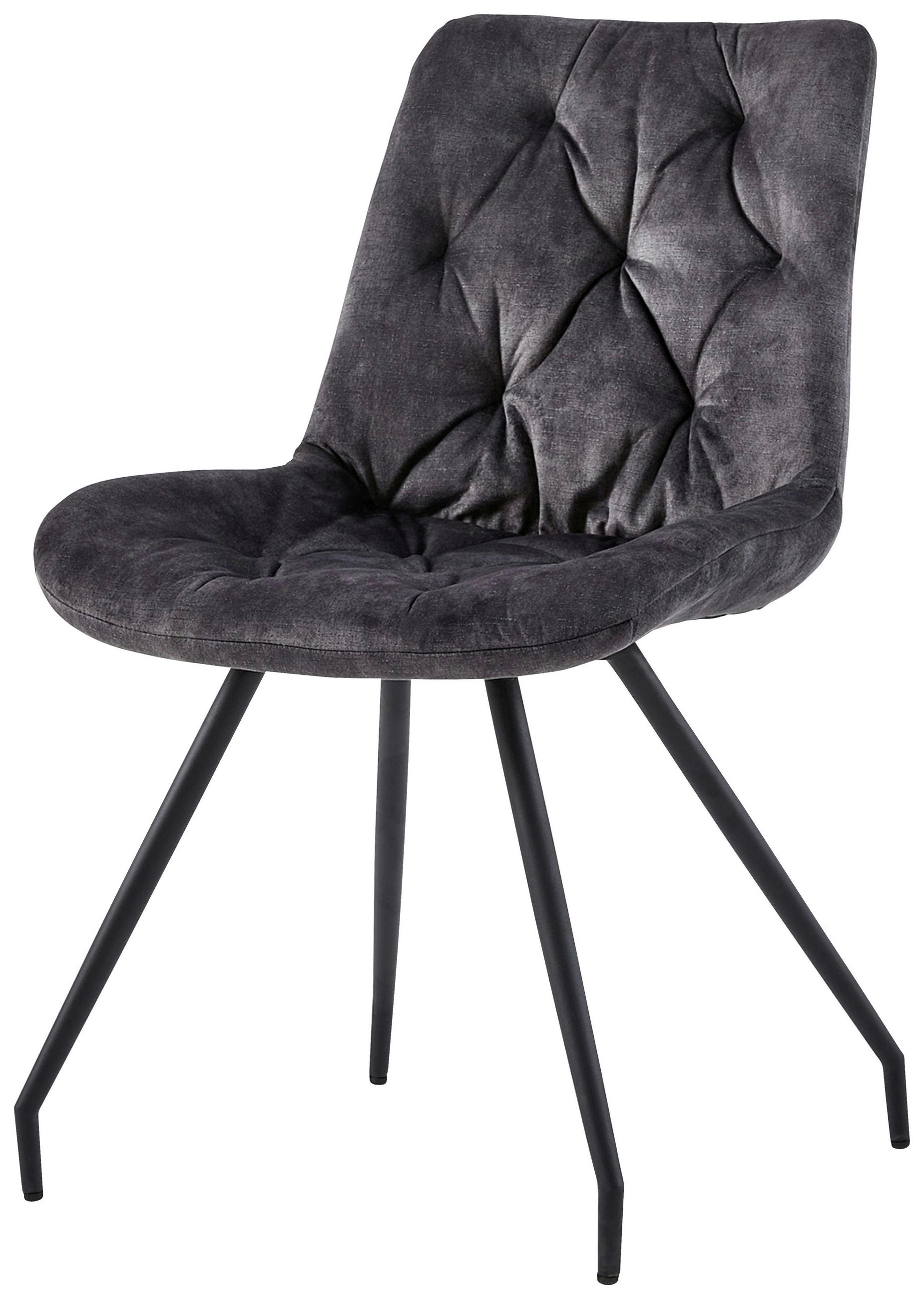 Polsterstuhl Clara Grau Echtholz