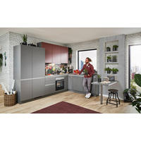 ECKKÜCHE 312/270 cm  in Anthrazit, Rot  - Anthrazit/Rot, MODERN, Holzwerkstoff (312/270cm) - Welnova