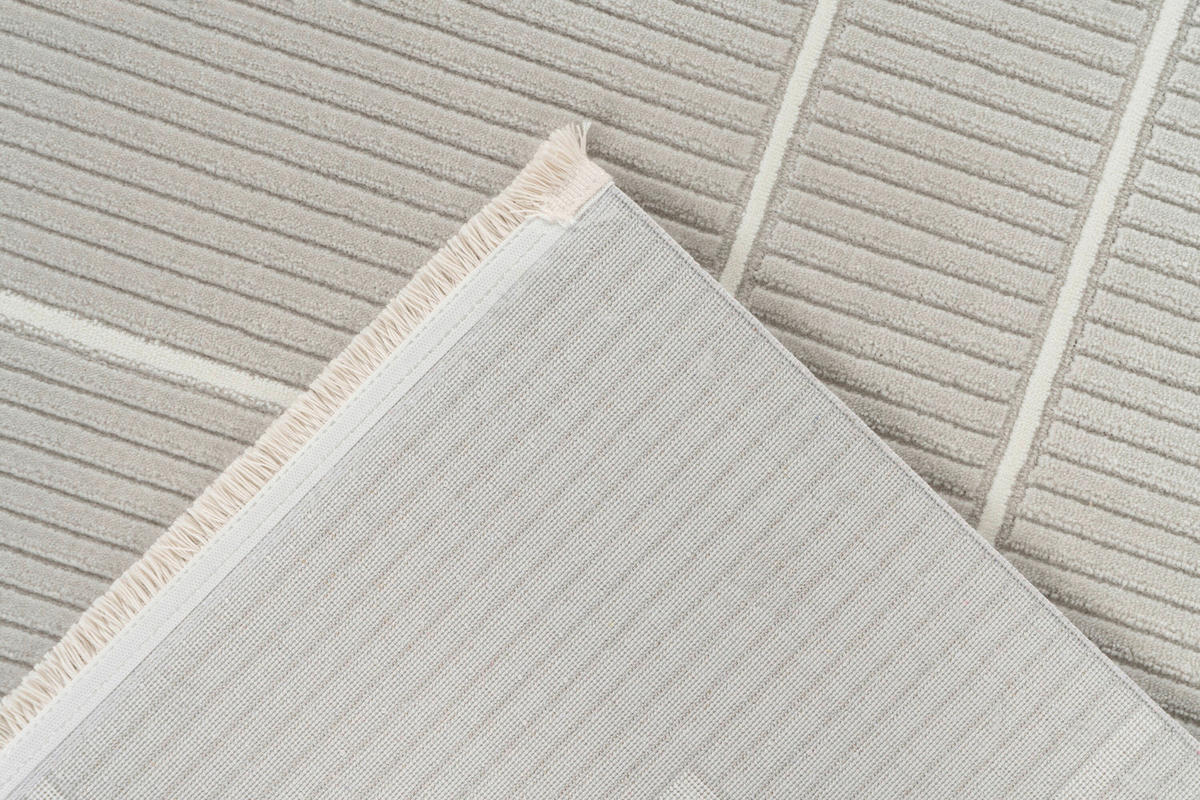 FLACHWEBETEPPICH 120/170 cm Silberfarben  - Silberfarben, Basics, Textil (120/170cm) - Kayoom