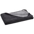 WOHNDECKE DE VELA  - Anthrazit/Silberfarben, Basics, Textil (150l) - Novel