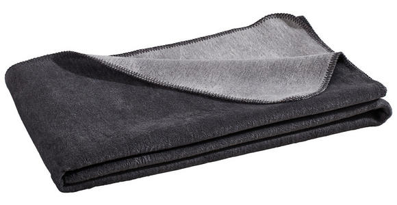 WOHNDECKE DE VELA  - Anthrazit/Silberfarben, Basics, Textil (150l) - Novel