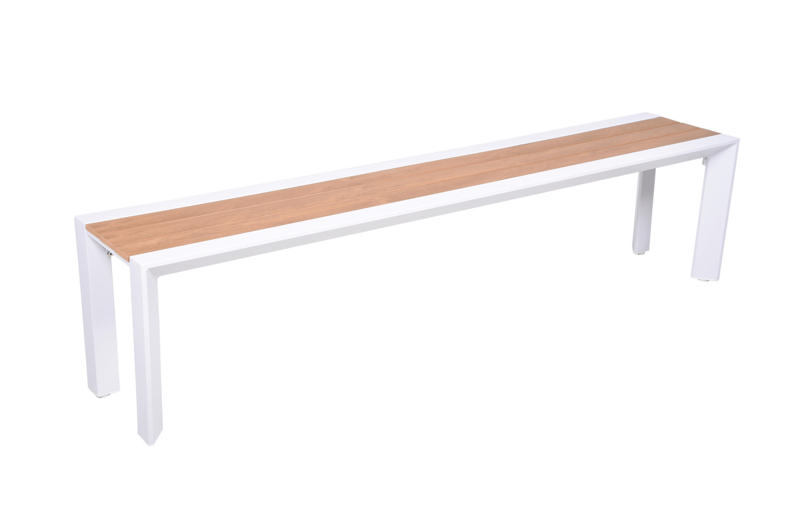 GARTENBANK 180/44/36 cm  in Braun, Weiß  - Braun/Weiß, Basics, Kunststoff/Metall (180/44/36cm) - Gardenson