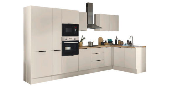 ECKKÜCHE 360/165 cm  in Kaschmir  - Kaschmir/Schwarz, Basics, Holzwerkstoff/Metall (360/165cm) - Xora