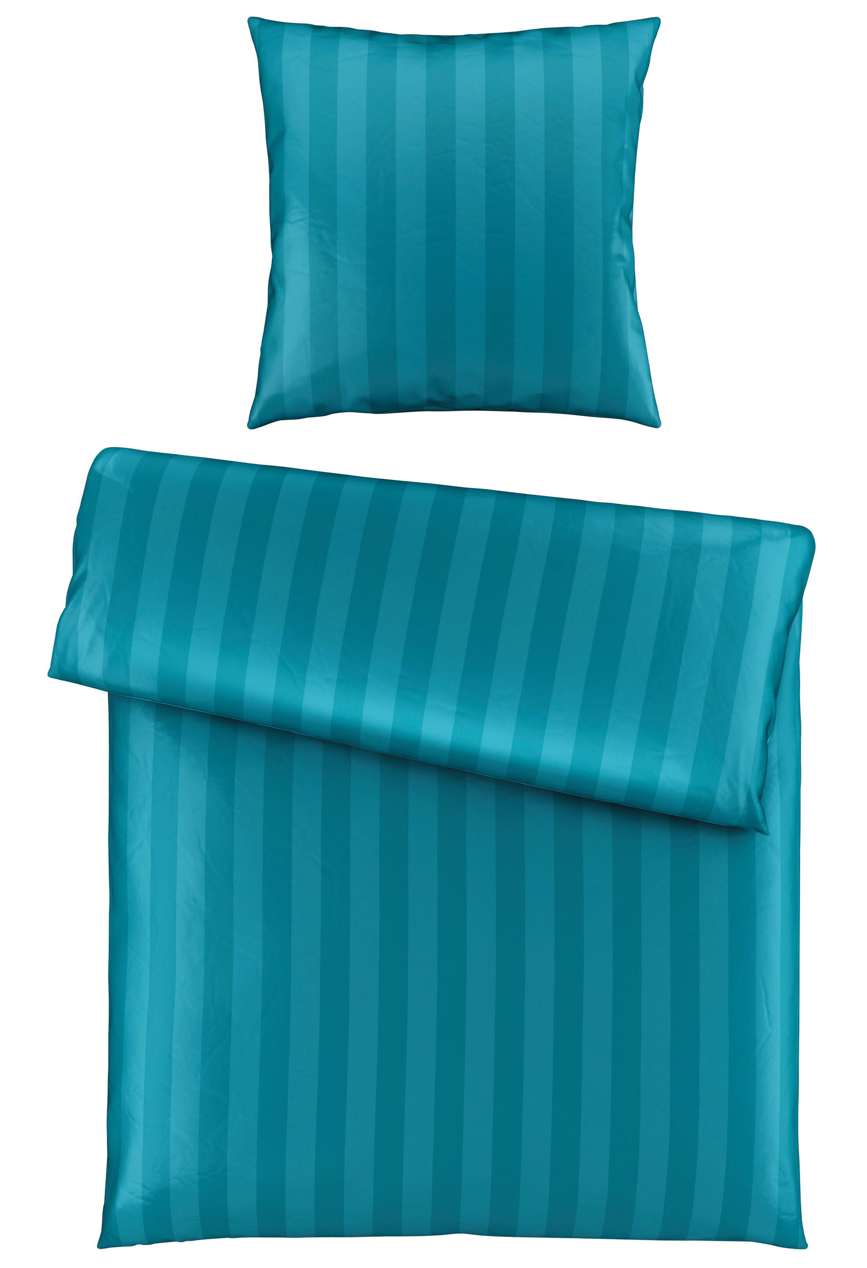 BETTWÄSCHE 135/200 cm Dobby Satin  - Blau, KONVENTIONELL, Textil (135/200cm) - Novel