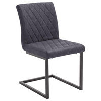 SCHWINGSTUHL  in Stahl  - Schwarz/Grau, Design, Textil/Metall (47/86/63cm) - Livetastic