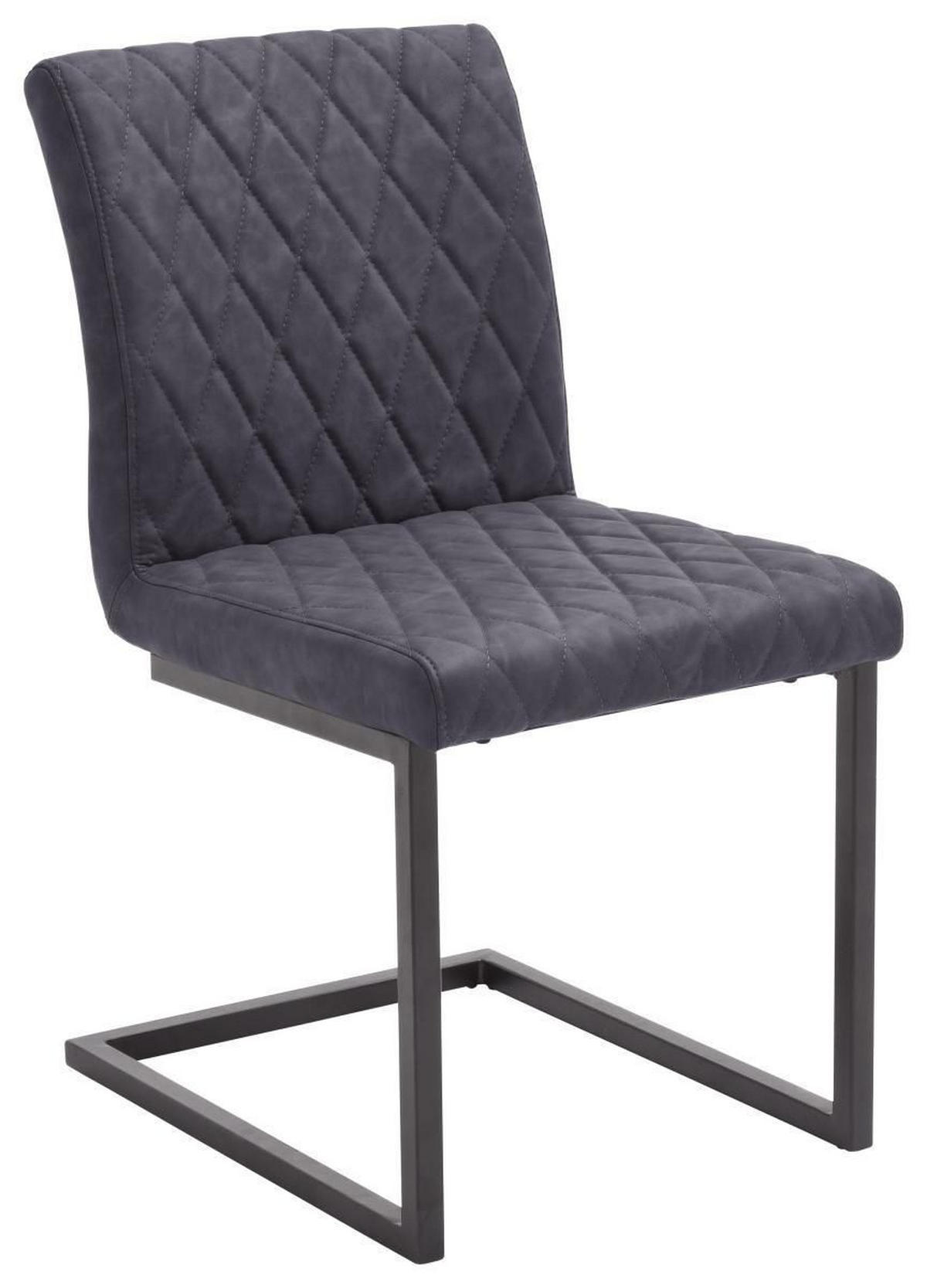 SCHWINGSTUHL  in Stahl  - Schwarz/Grau, Design, Textil/Metall (47/86/63cm) - Livetastic