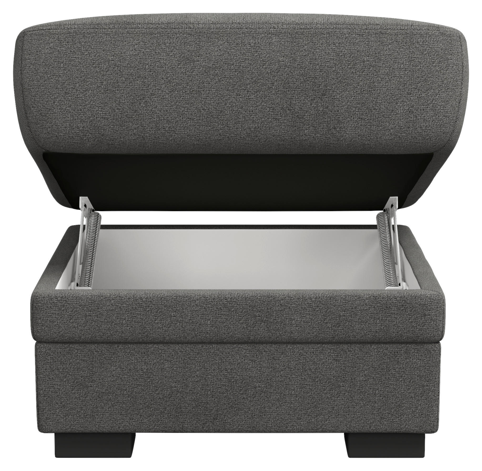 HOCKER in Textil Anthrazit - Anthrazit/Schwarz, Basics, Kunststoff/Textil (68/45/68cm) - MID.YOU