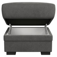 HOCKER in Textil Anthrazit  - Anthrazit/Schwarz, Basics, Kunststoff/Textil (68/45/68cm) - MID.YOU