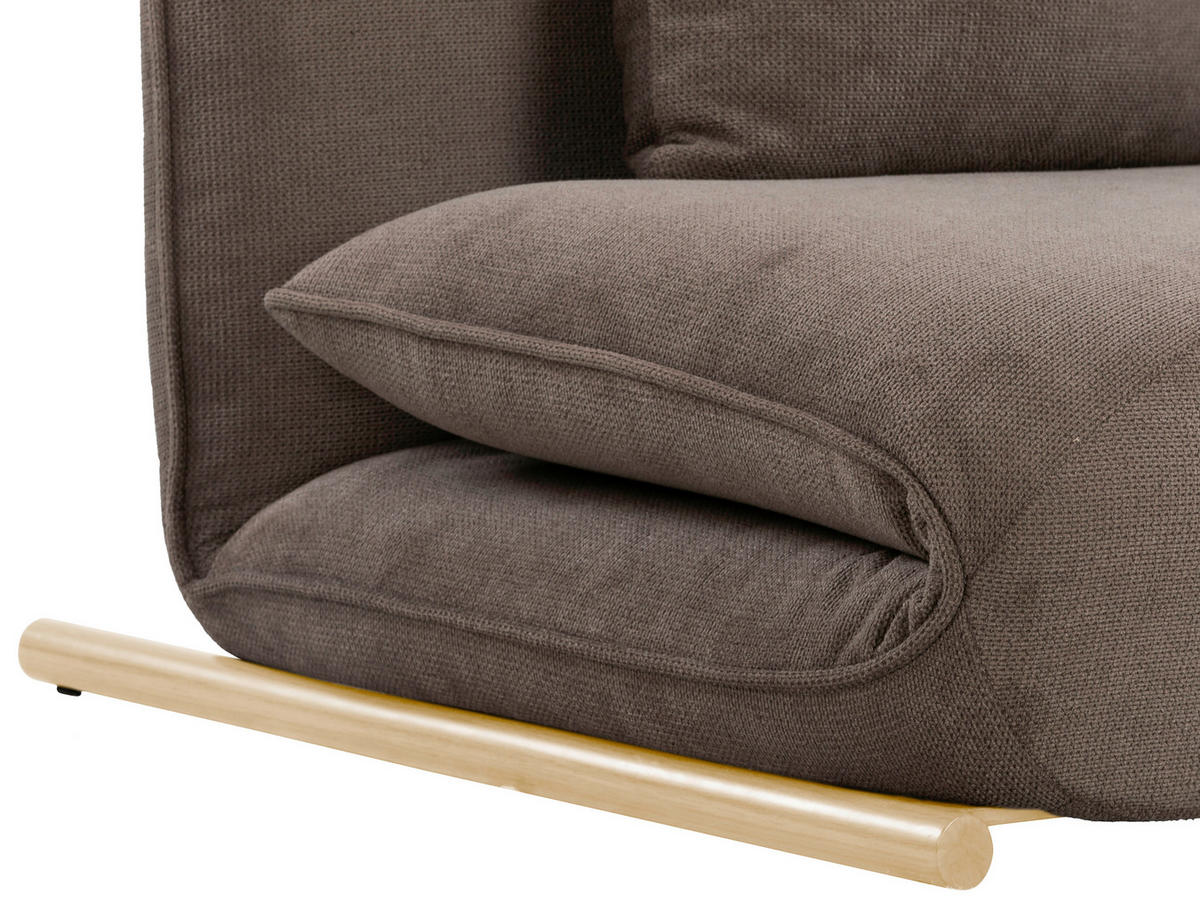 SESSEL in Samt Braun, Nussbaumfarben  - Nussbaumfarben/Braun, Design, Textil/Metall (93/97/80cm) - MID.YOU