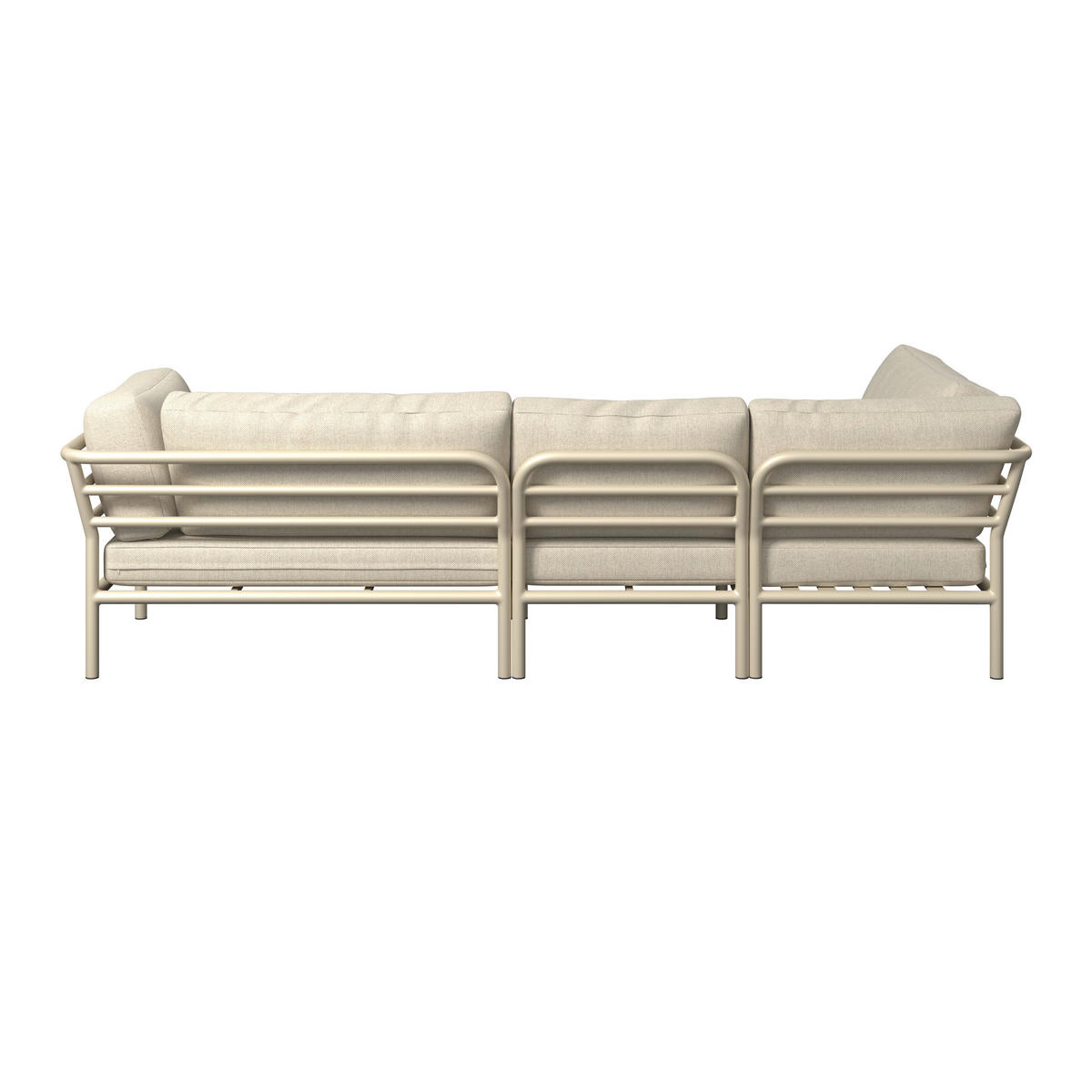 LOUNGEGARNITUR 169/289 cm Aluminium  - Sandfarben/Beige, Design, Textil/Metall (169/289cm) - Amatio