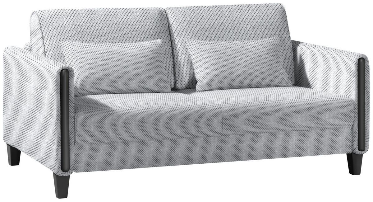 SCHLAFSOFA in Holz, Textil Schwarz, Hellgrau  - Hellgrau/Schwarz, Design, Holz/Textil (174/88/104cm) - Niels Andersson