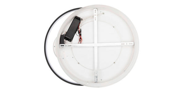 LED-DECKENLEUCHTE 58/50/10,5 cm   - Schwarz/Weiß, Basics, Kunststoff/Metall (58/50/10,5cm) - Novel